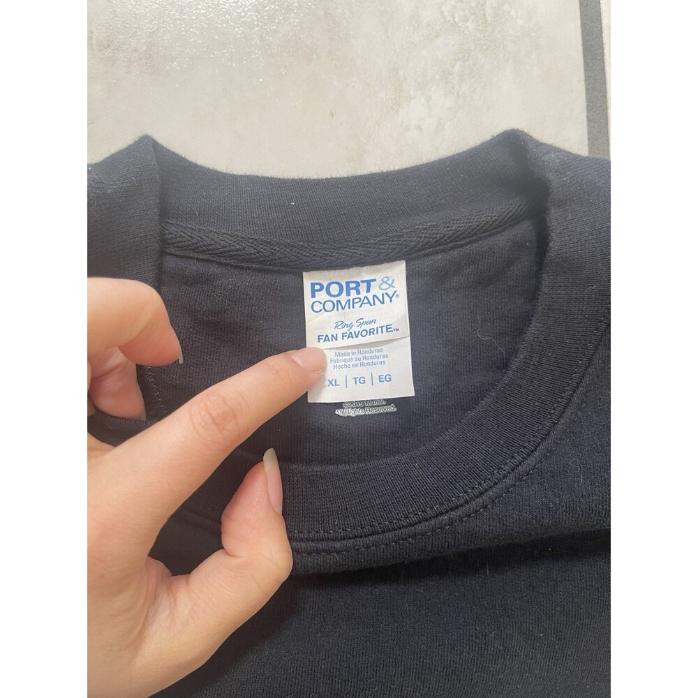 Mattel Hot Wheels Gray Logo Black Crewneck Sweatshirt Unisex XL - Picture 5 of 9